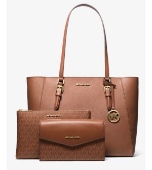 Michael Kors Charlotte Large Γυναικεία Τσάντα Ώμου Tote 3-in-1 από Saffiano Δέρμα Luggage 35R3GCFT3T-230