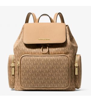 Michael Kors Merritt Small Signature Logo Cargo Γυναικείο Backpack 35S6G0WB1O-222, Καφέ/Camel