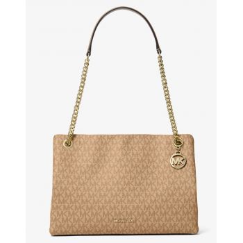 Michael Kors Γυναικεία Τσάντα Ώμου / Crossbody 35S6G8WM6O-220 Camel με Λογότυπο Michael Kors Γυναικεία Τσάντα Ώμου / Crossbody 35S6G8WM6O-220 Camel με Λογότυπο