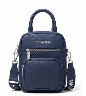 Michael Michael Kors JET SET ITEM MD NS PKT XBODY 35T4STTC2L-Navy Γυναικεία Δερμάτινη Τσάντα Χιαστί , Pebbled Leather