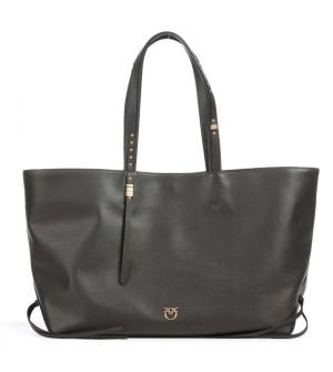 Pinko Γυναικεία Tote Τσάντα από Γνήσιο Δέρμα Verde Fango 106184A0QO-K35Q, 53x52x16 cm