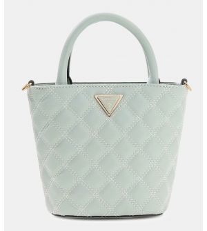 Guess Giully HWBQ9673760-LIS Γυναικεία Τσάντα Χειρός & Ώμου, Οικολογικό Δέρμα, Με Λογότυπο, Χρυσές Μεταλλικές Λεπτομέρειες