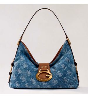 Guess Camden HWDB9308180-DLP Γυναικεία Τσάντα Ώμου Denim Μπλε Multi