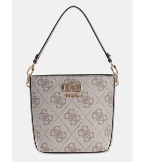 Guess Karnilla HWOS9901010-DKO Γυναικεία Τσάντα Bucket Μπεζ με Λογότυπο 4G