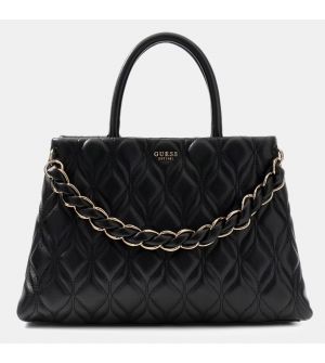 Guess Γυναικεία Τσάντα Ώμου Maxine HWQG9733060-BLA Μαύρη, Καπιτονέ, 36 x 24 x 12 cm