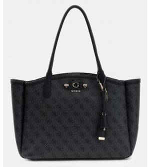 Guess Γυναικεία Τσάντα Ώμου HWSG9749230-CLO Μαύρη, Monogram, 43 x 25 x 13 cm
