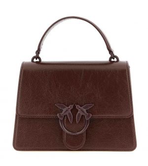 PINKO 100066A315-R49B Love One Classic Light Γυναικεία Δερμάτινη Τσάντα Χειρός & Ώμου Μπορντό