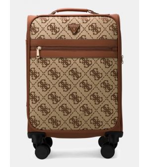 Guess Audrey Logo 18" TWOB9755983-COG Βαλίτσα Καμπίνας 8 Τροχών Cognac 53x34x20cm