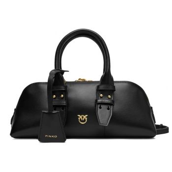 PINKO Bowling Bag Baguette 105334A0QO-Z99Q Γυναικεία Τσάντα Χειρός / Ώμου Δερμάτινη Μαύρη PINKO Bowling Bag Baguette 105334A0QO-Z99Q Γυναικεία Τσάντα Χειρός / Ώμου Δερμάτινη Μαύρη