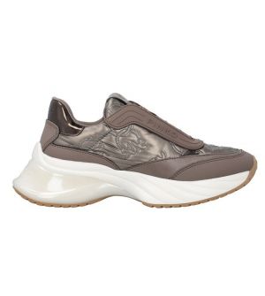PINKO Ariel 19 Monogram Γυναικεία Sneakers Δερμάτινα Καφέ/Υπόλευκα SS0097T043-L15
