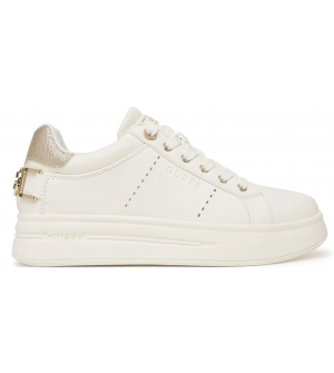 Γυναικεία Sneakers Guess FLPWESELE12-WHIGO, Λευκό , Platform 3.5 cm, Με Κορδόνια, Casual Style