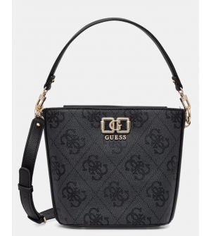 Guess Karnilla HWOS99.01010-CLO Γυναικεία Τσάντα Ώμου, Γκρι, Οικολογικό Δέρμα, Μαγνητικό Κούμπωμα