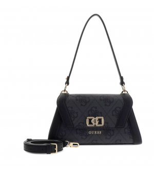 Guess Karnilla HWOS9901190-CLO Γυναικεία Τσάντα Ώμου Flap, Γκρι, Οικολογικό Δέρμα, Κλείσιμο με Μαγνήτη