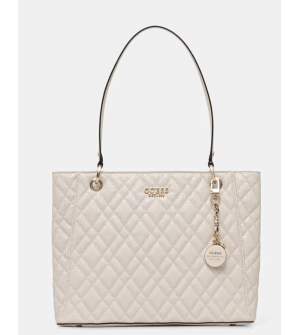 Guess Isemay HWGG9628250-OFF Γυναικεία Τσάντα Ώμου / Χιαστί Μπεζ, Οικολογικό Δέρμα