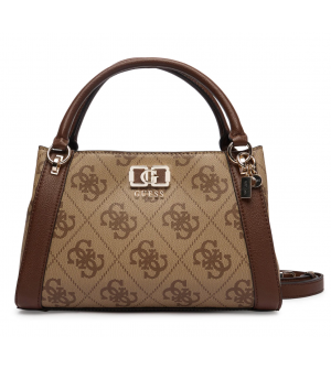 Guess Karnilla HWOS9901060-LGW Γυναικεία Τσάντα Χειρός / Χιαστί Καφέ, Οικολογικό Δέρμα