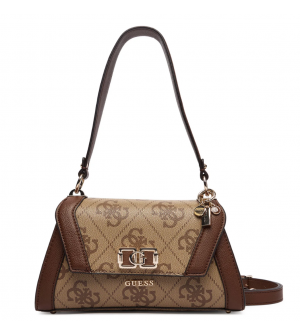 Guess Karnilla HWOS9901190-LGW Γυναικεία Τσάντα Χειρός / Ώμου Καφέ από Οικολογικό Δέρμα