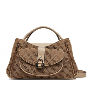 Guess Jessa HWJG8362060-LTL Γυναικεία Τσάντα Ώμου Μπεζ από Οικολογικό Δέρμα