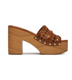 Guess Γυναικείες Πλατφόρμες FLJ2LLLEA04-BROWN Καφέ, Monogram, Slip-On, Ψηλό Τακούνι με Πλατφόρμα