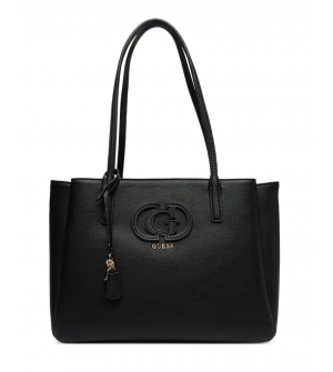 Guess Γυναικεία Τσάντα Ώμου Isola HWBG9905230-BLA Μαύρη, Με Θήκη Laptop, Χωράει A4