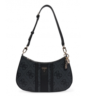 Guess Γυναικεία Τσάντα Ώμου Noelle II HWSS9672180-CLO Γκρι, Logo Print, Με Φερμουάρ