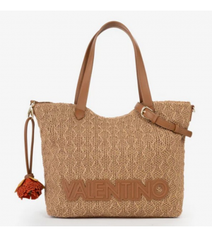 Valentino Γυναικεία Τσάντα Ώμου / Tote Courmayeur VBS7GG01PAG-089  Taupe, Οικολογικό Δέρμα, Με Αποσπώμενο Λουράκι, Χωράει A4