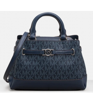 Michael Kors Γυναικεία Τσάντα Χειρός & Χιαστί Reed XS Satchel Crossbody 35F4S6RC0B-ADMI, Signature Coated Canvas, Μπλε