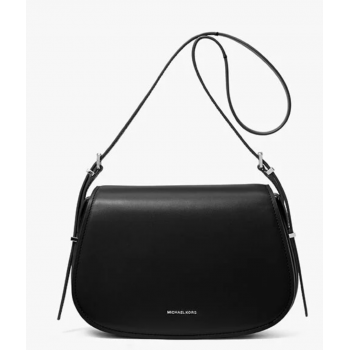 Michael Michael Kors Γυναικεία Δερμάτινη Τσάντα Ώμου μαύρη Lydia MD Flap Messenger 30R5SL0M2L-BLA Michael Michael Kors Γυναικεία Δερμάτινη Τσάντα Ώμου μαύρη Lydia MD Flap Messenger 30R5SL0M2L-BLA