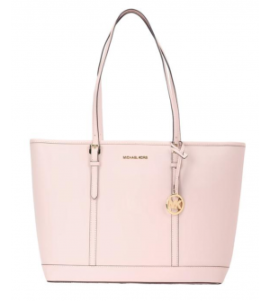 Michael Michael Kors Quinn 30T5GQNT9L-187 Γυναικεία Δερμάτινη Τσάντα Ώμου Tote Large Soft Pink με Φερμουάρ
