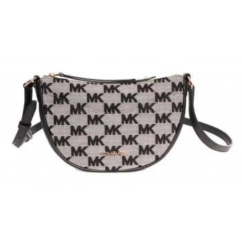 Michael Michael Kors Dover 35S4G4DC5J-BLA Γυναικεία Υφασμάτινη Τσάντα Χιαστί Small Half Moon Xbody Μαύρη Michael Michael Kors Dover 35S4G4DC5J-BLA Γυναικεία Υφασμάτινη Τσάντα Χιαστί Small Half Moon Xbody Μαύρη