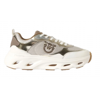 PINKO Γυναικεία Sneakers SS0167P144-Z22 Μπεζ Δερμάτινα Platform με Love Birds PINKO Γυναικεία Sneakers SS0167P144-Z22 Μπεζ Δερμάτινα Platform με Love Birds