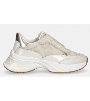 Pinko Ariel 19 SS0097P140-DY7 Γυναικεία Sneakers από Δέρμα & Ύφασμα με Πλατφόρμα 5,5 εκ. Μπεζ