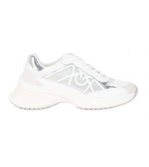 PINKO Ariel 33 SS0135P142-ZIB Γυναικεία Sneakers Λευκά Δερμάτινα με Love Birds, 4 cm,