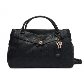Guess Γυναικεία Τσάντα Ώμου Ella Logo HWPD9746060-BLO Μαύρη, Ανάγλυφο Μονόγραμμα, Χωράει A4 Guess Γυναικεία Τσάντα Ώμου Ella Logo HWPD9746060-BLO Μαύρη, Ανάγλυφο Μονόγραμμα, Χωράει A4