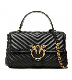 Pinko 100043A0GK-Z99Q Love Lady Puff Classic Γυναικεία Δερμάτινη Τσάντα Ώμου Καπιτονέ Μαύρη