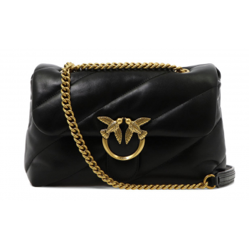 PINKO Classic Love Bag Puff Maxi Quilt Γυναικεία Δερμάτινη Τσάντα Ώμου Μαύρη 100038A0F2-Z99Q PINKO Classic Love Bag Puff Maxi Quilt Γυναικεία Δερμάτινη Τσάντα Ώμου Μαύρη 100038A0F2-Z99Q