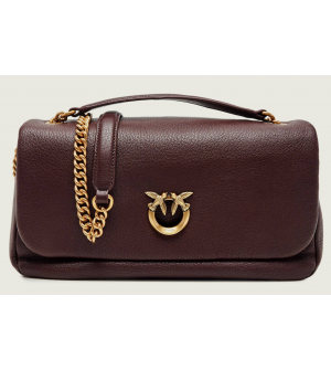 PINKO Γυναικεία Τσάντα Ώμου Click Soft Baguette Handle 106178A0QO-R49Q από Φυσικό Δέρμα Μπορντώ