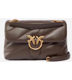 Pinko 100038A0F2-M12Q Love Puff Classic CL Γυναικεία Τσάντα Ώμου Δερμάτινη Marasca Καφέ