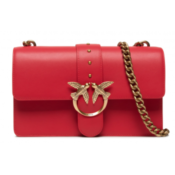 PINKO 1P22JGY7SP-R43Q Love Classic Icon Simply 5 Γυναικεία Δερμάτινη Τσάντα Ώμου Κόκκινη PINKO 1P22JGY7SP-R43Q Love Classic Icon Simply 5 Γυναικεία Δερμάτινη Τσάντα Ώμου Κόκκινη