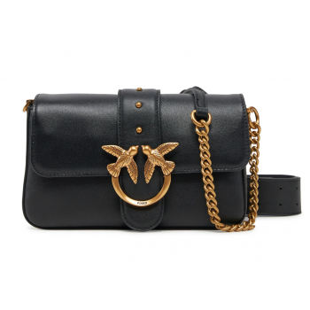 PINKO Love One Mini Slouchy 104340A0QO-Z99Q Γυναικεία Δερμάτινη Τσάντα Ώμου / Χιαστί Μαύρη PINKO Love One Mini Slouchy 104340A0QO-Z99Q Γυναικεία Δερμάτινη Τσάντα Ώμου / Χιαστί Μαύρη