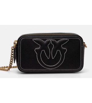 Pinko 103799A1LF-Z99Q Γυναικεία Δερμάτινη Τσάντα Χιαστί Μαύρη