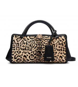 Guess Audrey HWLG9734060-LEO Γυναικεία Τσάντα Χειρός / Ώμου Δερμάτινη Leopard Μπεζ-Καφέ-Μαύρη