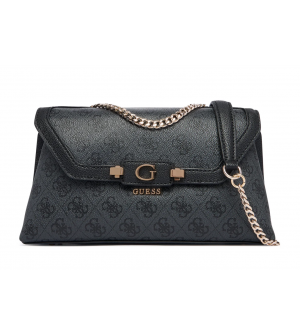 Guess Lindsey HWSG9749210-CLO Γυναικεία Τσάντα Ώμου / Χιαστί Μαύρη με Μονόγραμμα