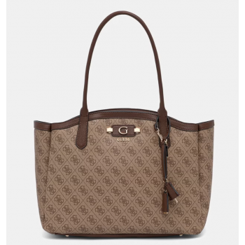 Guess Lindsey HWSG9749230-LTL Γυναικεία Τσάντα Shopper Καφέ με Monogram Guess Lindsey HWSG9749230-LTL Γυναικεία Τσάντα Shopper Καφέ με Monogram