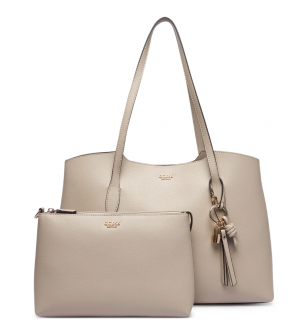 Guess Melody HWBG9735230-LTA Γυναικεία Τσάντα Shopper Ώμου Ανοιχτό Μπεζ με Αποσπώμενο Τσαντάκι