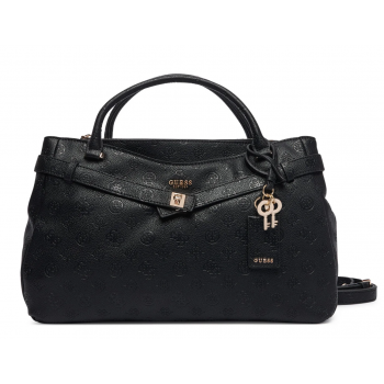 Guess Ella Logo HWPD9746060-BLO Γυναικεία Τσάντα Χειρός/Ώμου Μαύρη με Μονόγραμμα Guess Ella Logo HWPD9746060-BLO Γυναικεία Τσάντα Χειρός/Ώμου Μαύρη με Μονόγραμμα