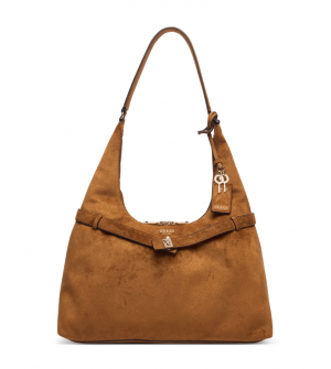 Guess Ella HWSG9754010-COG Γυναικεία Τσάντα Ώμου Hobo Καφέ 39x22x14cm