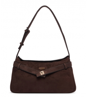 Guess Ella HWSG9754180-ESP Γυναικεία Τσάντα Ώμου Σκούρο Καφέ 32x19x8cm