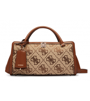 Guess Audrey Logo HWJG9755060-LTL Γυναικεία Τσάντα Χειρός / Ώμου Ανοιχτό Καφέ με Monogram