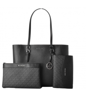Michael Kors Charlotte Large 3-In-1 Γυναικεία Tote Τσάντα Μαύρη 35R3SCFT3T-BLA