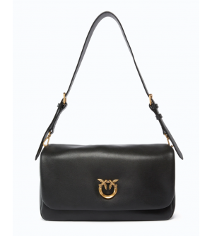 Pinko Love Bag Click Soft Horizontal Handle Γυναικεία Δερμάτινη Τσάντα Χιαστί Μαύρη 106178A0QO-Z99Q